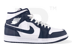 Jordan 1 Mid "White Metallic Gold Obsidian"