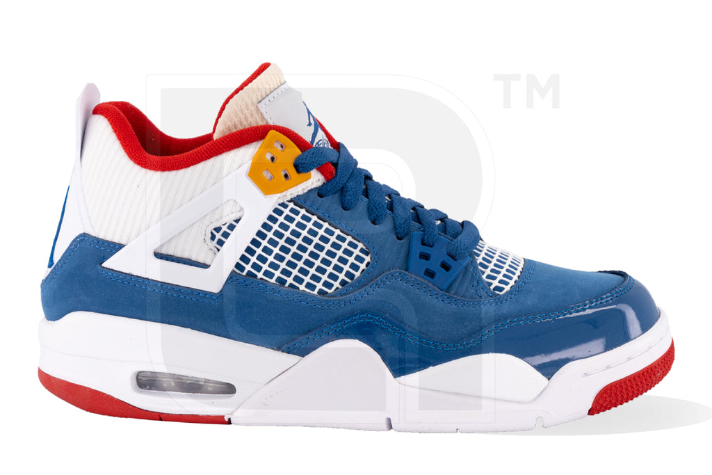 Jordan 4 red and blue clearance