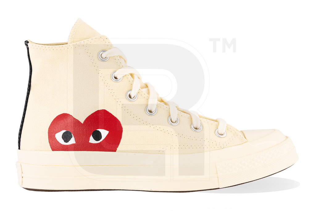 Comme des Gar ons PLAY x Chuck 70 High White