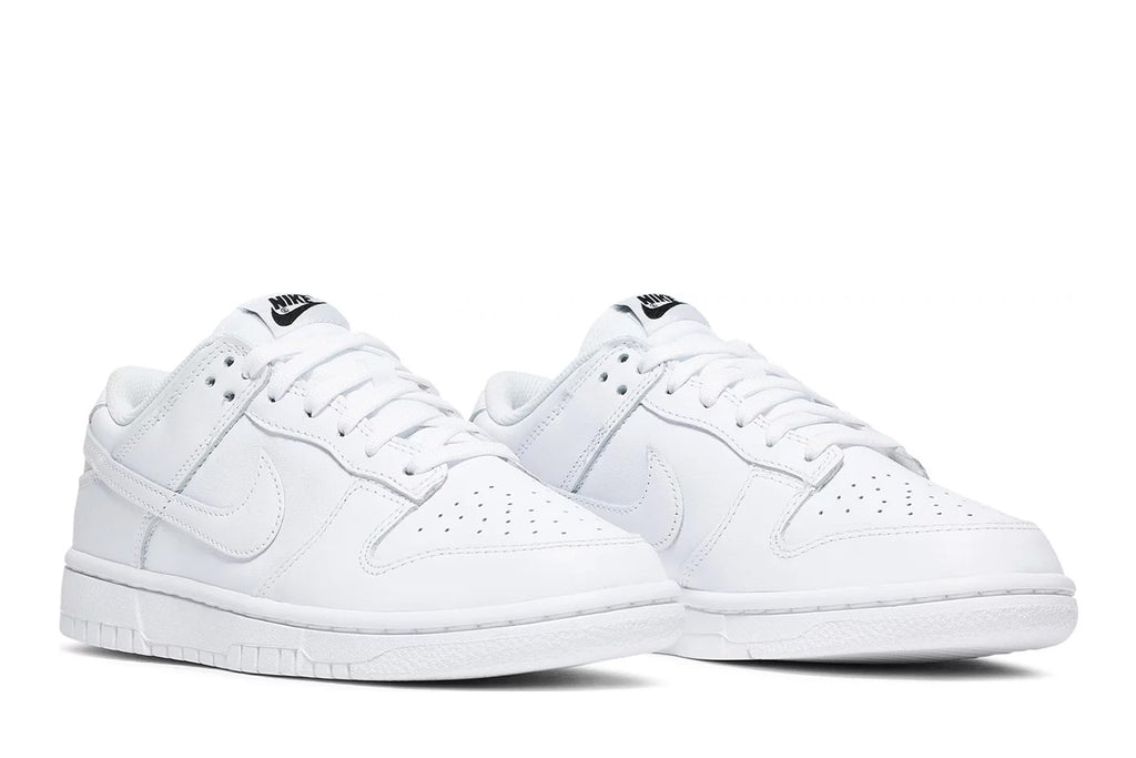 triple white dunks low
